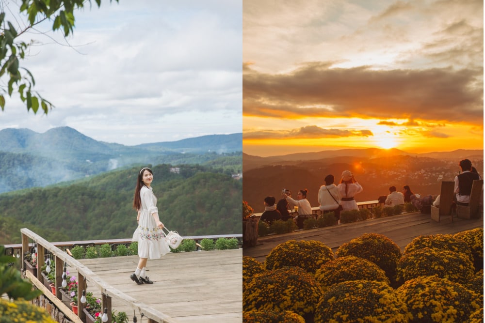 Dù là buổi sáng hay buổi tối, không gian tại Mountain Chill vẫn rất thơ mộng, trữ tình